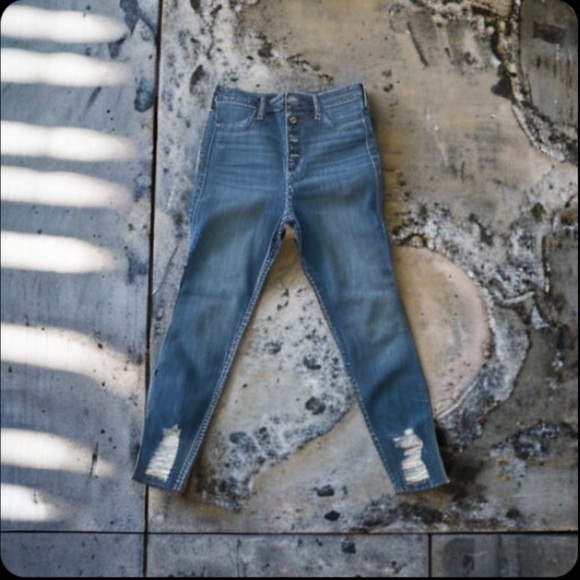 BN Hollister California High-Rise Crop Jean Leggings Hollister Advanced Stretch - Picture 5 of 11